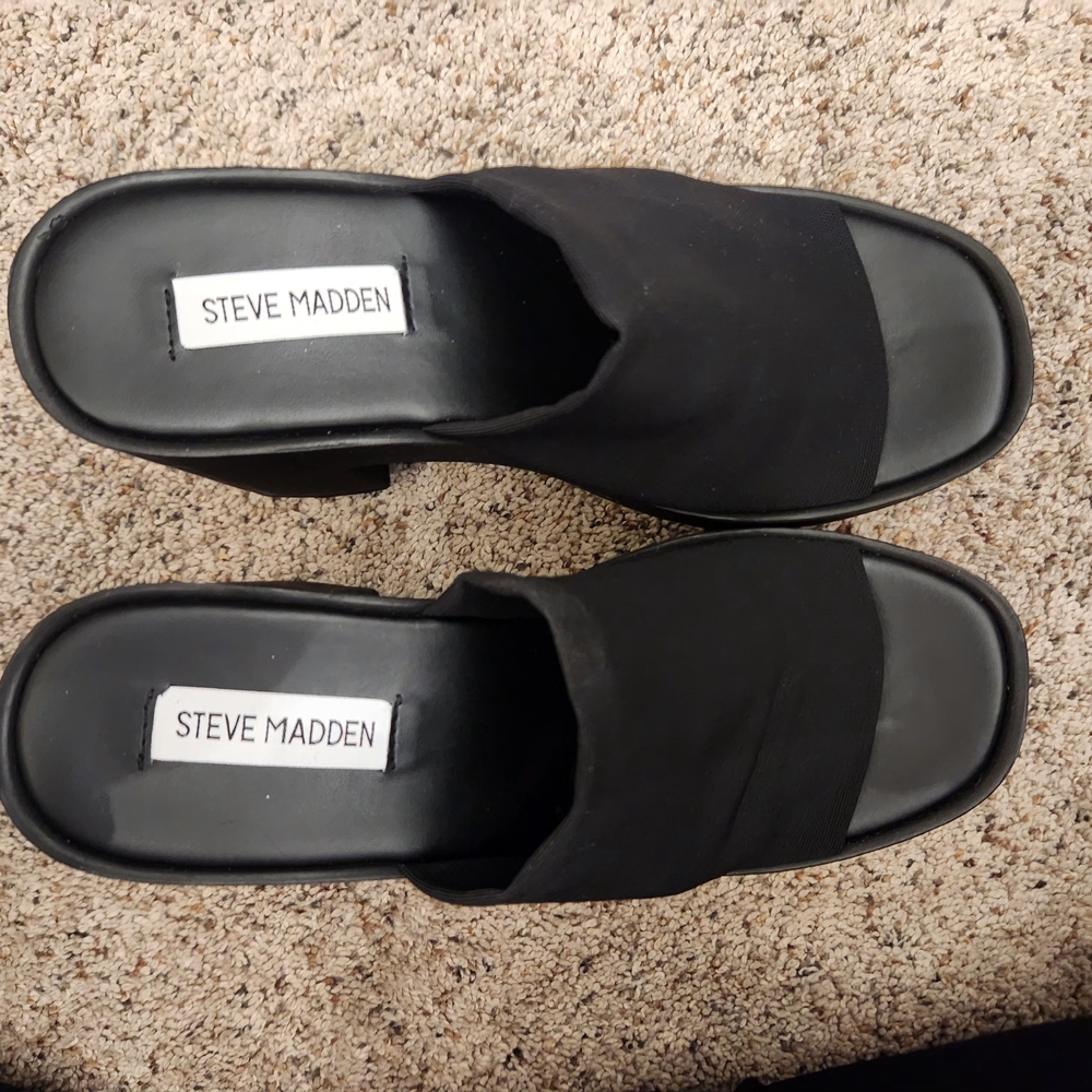 Steve Madden Men's Black Slide Sandals